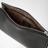 Clutch in cachemire leather and mosaico - black