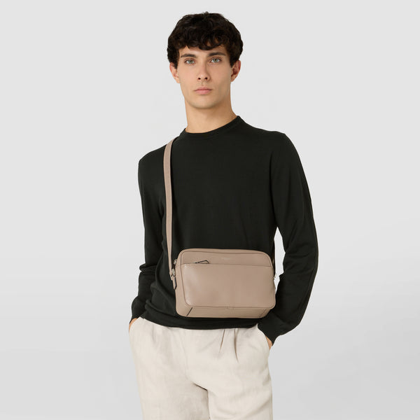 Borsello Uomo Originale Firmato Nuovo Multi Tasche Pelle Tracolla - Foto 13