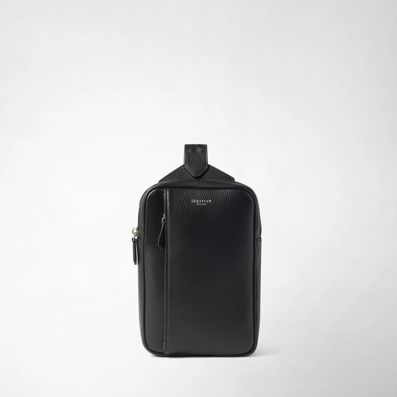 Serapian Sling Backpack In Cachemire Leather And Mosaico, Man