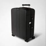 Cabin trolley in cachemire leather and mosaico - black