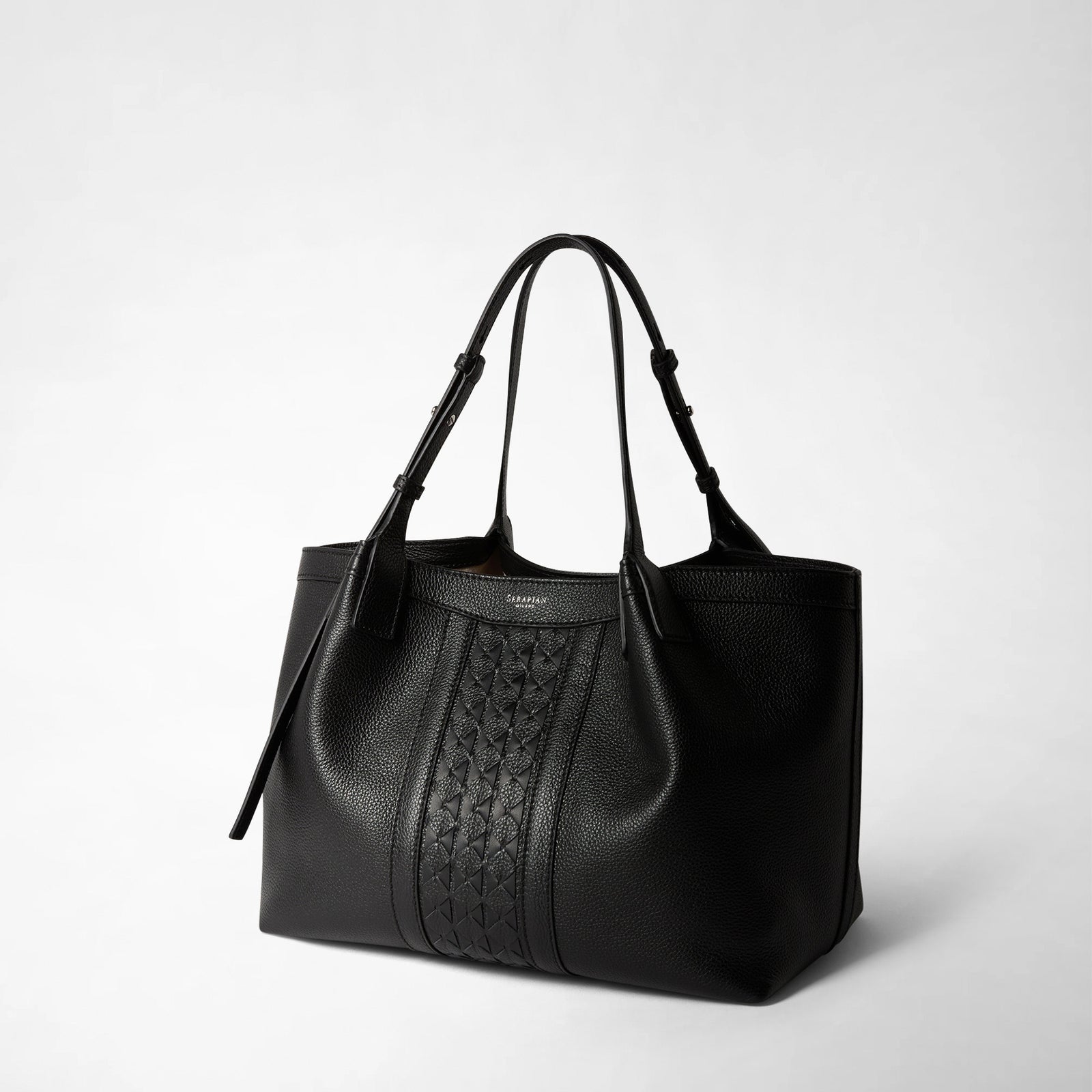 トートバッグ SERAPIAN SECRET SMALL TOTE BAG IN CACHEMIRE LEATHER SMALL SECRET TOTE BAG IN CACHEMIRE LEATHER AND MOSAICO