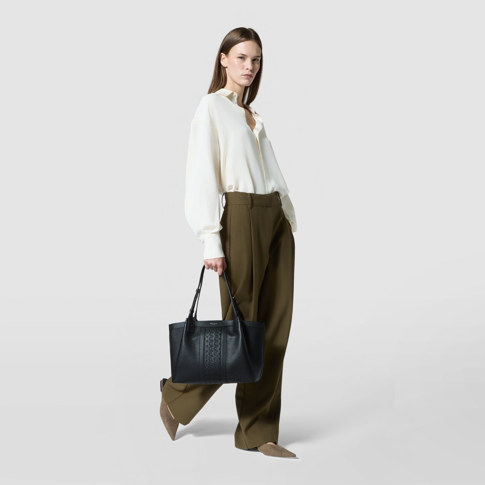 MOSAICO製スモールSECRETトートバッグ ブラック