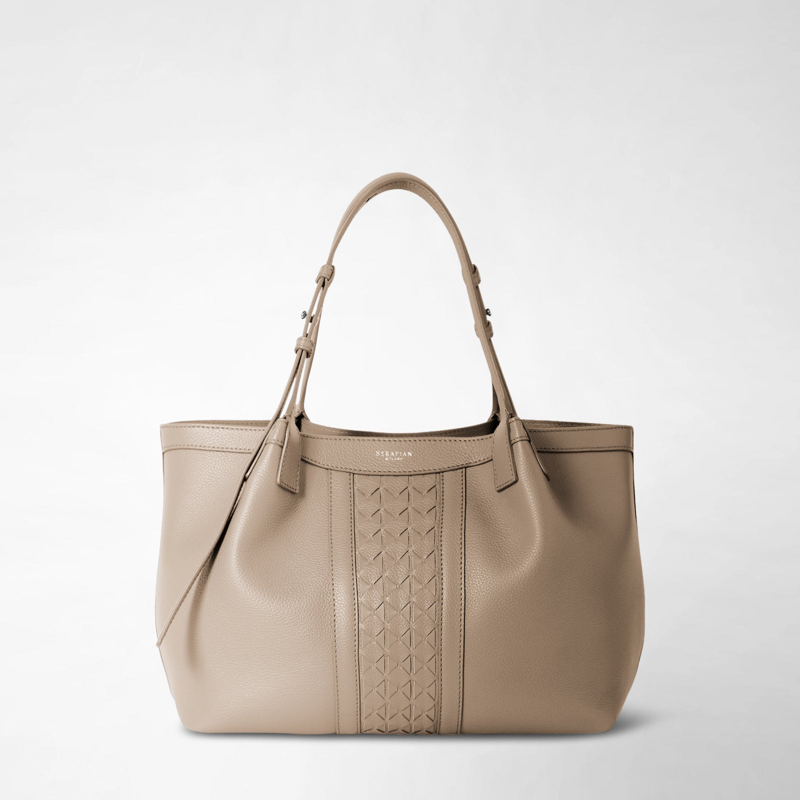 トートバッグ SERAPIAN SECRET SMALL TOTE BAG IN CACHEMIRE LEATHER SMALL SECRET TOTE BAG IN CACHEMIRE LEATHER AND MOSAICO