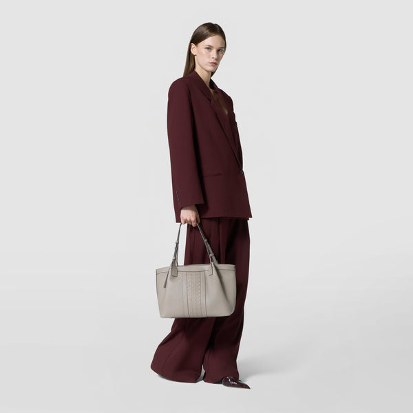 Small secret tote bag in cachemire leather and mosaico - sahara