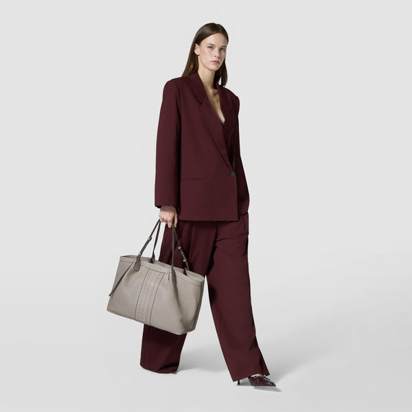 Secret tote bag in cachemire leather and mosaico - sahara