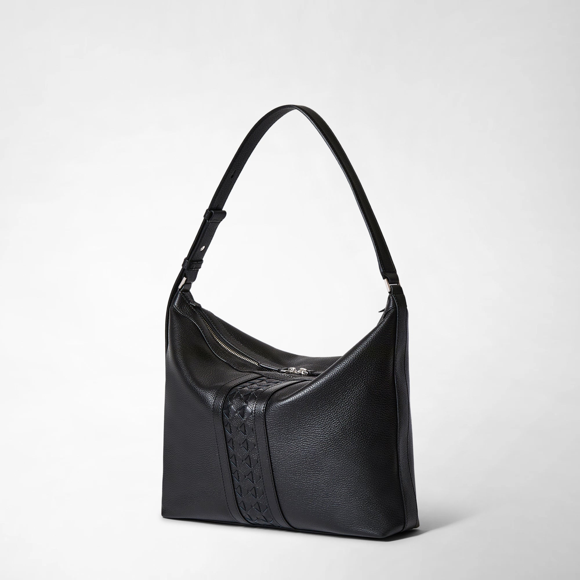 Small Mosaico leather shoulder bag​ Anì black