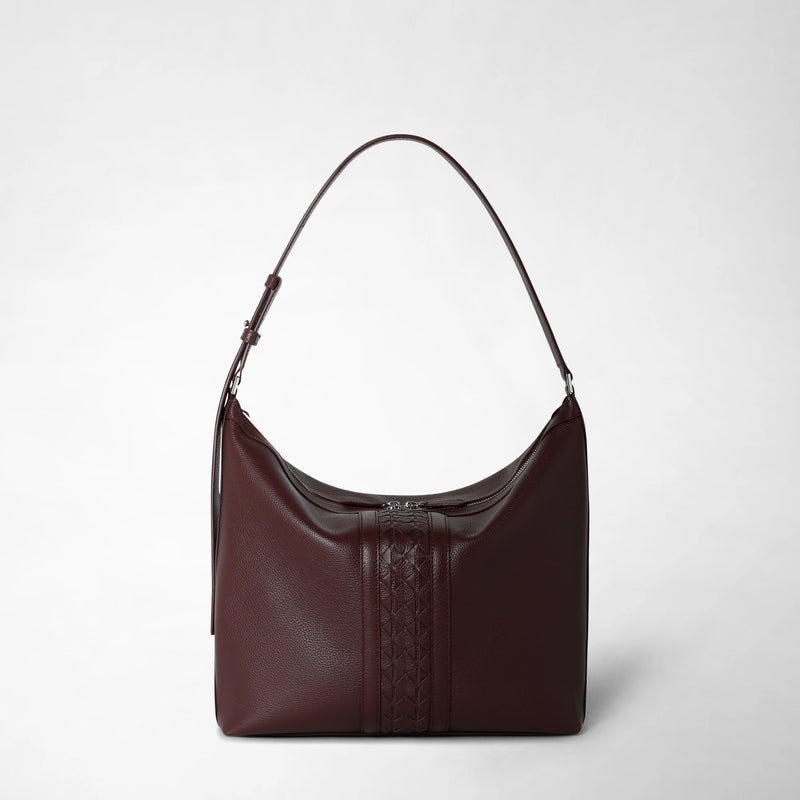 Ani shoulder bag in cachemire leather and mosaico - grape