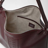 Ani shoulder bag in cachemire leather and mosaico - grape