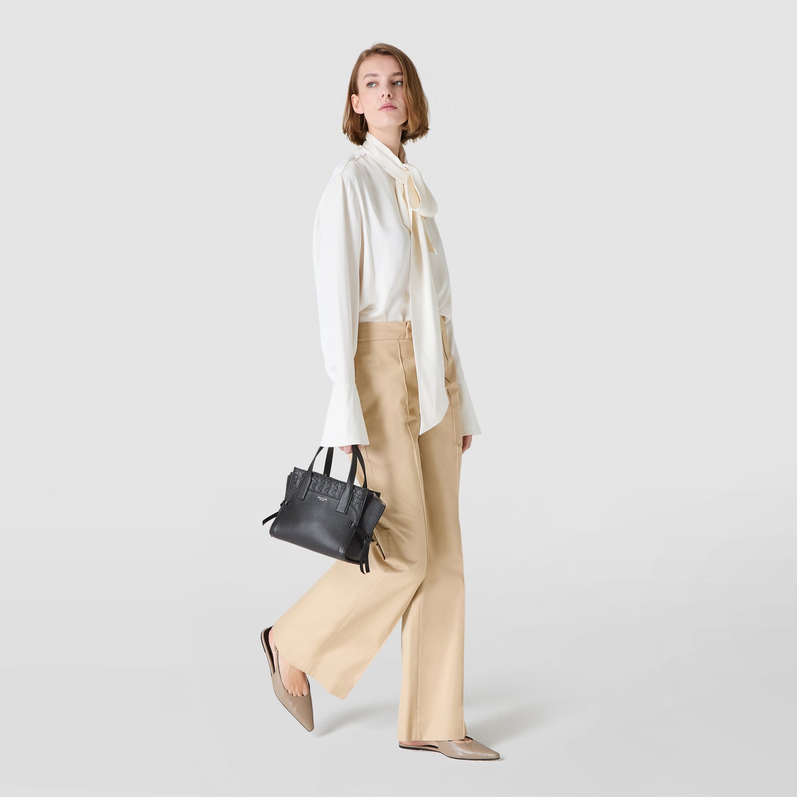 モザリナ SMALL MARO BAG IN CACHEMIRE LEATHER AND MOSAICO