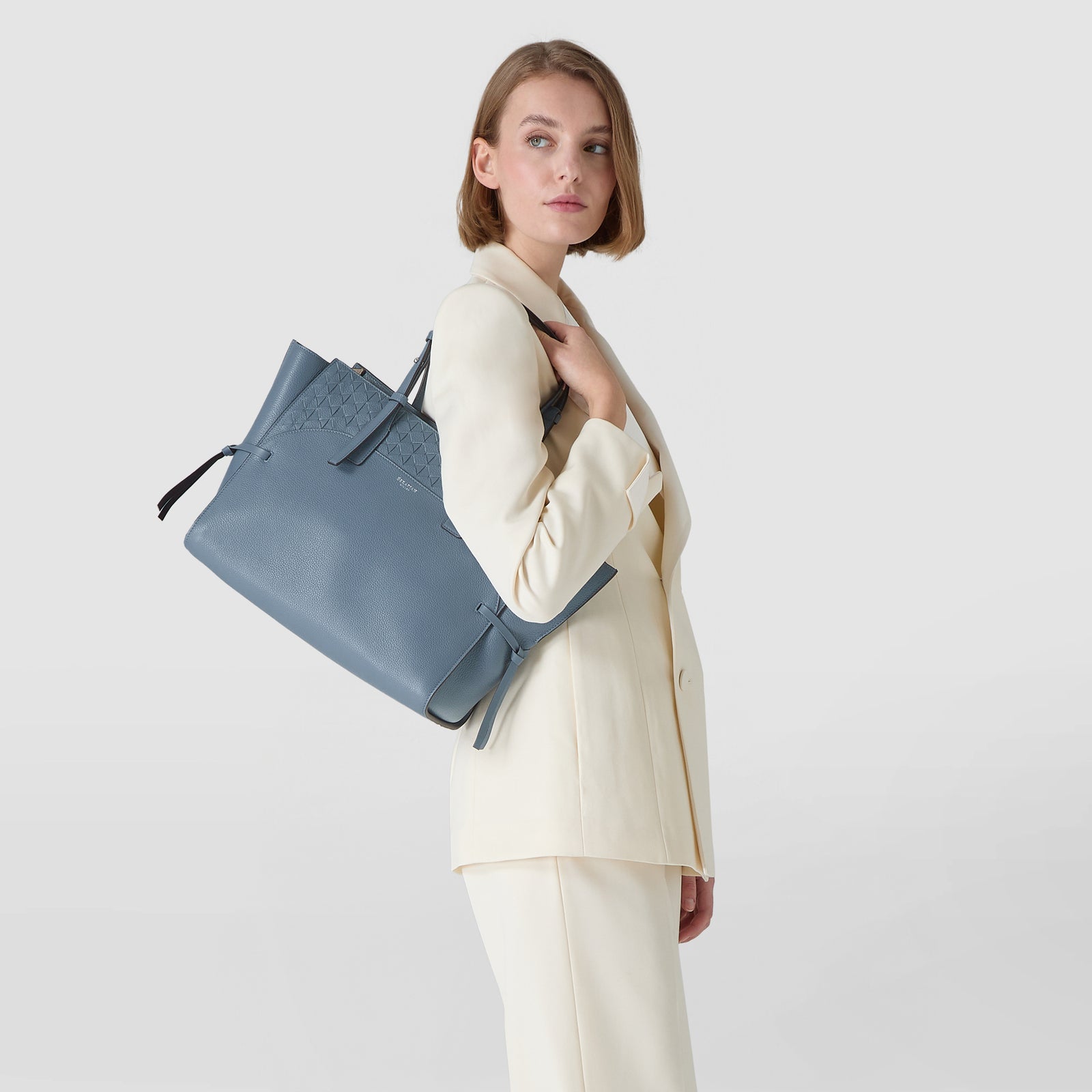 MEDIUM MARO BAG IN CACHEMIRE LEATHER AND MOSAICO