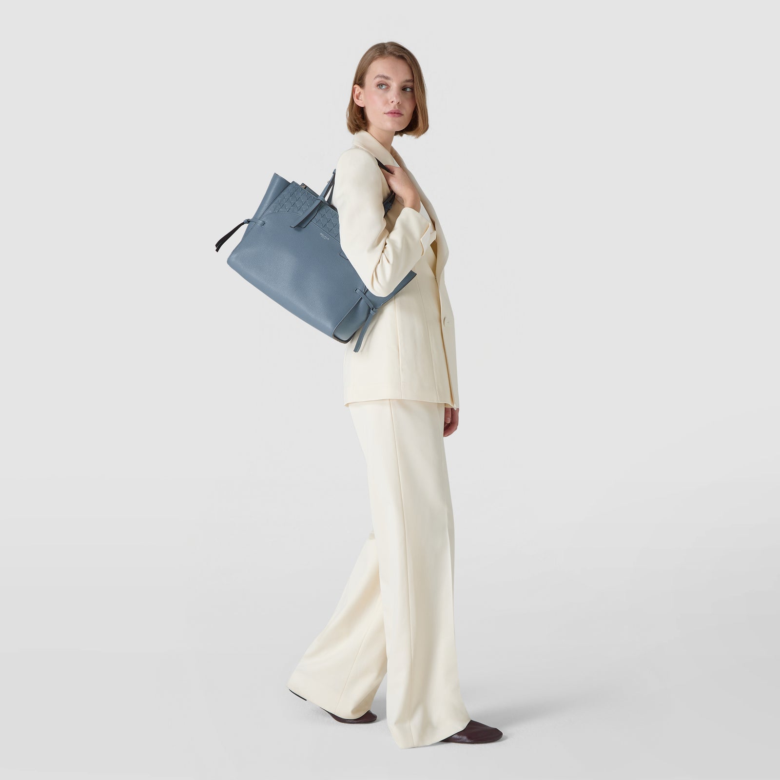 MEDIUM MARO BAG IN CACHEMIRE LEATHER AND MOSAICO
