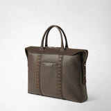 SOFT BRIEFCASE IN CACHEMIRE LEATHER AND MOSAICO