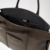 SOFT BRIEFCASE IN CACHEMIRE LEATHER AND MOSAICO