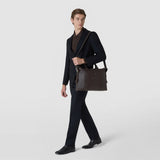 SOFT BRIEFCASE IN CACHEMIRE LEATHER AND MOSAICO