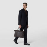 SOFT BRIEFCASE IN CACHEMIRE LEATHER AND MOSAICO