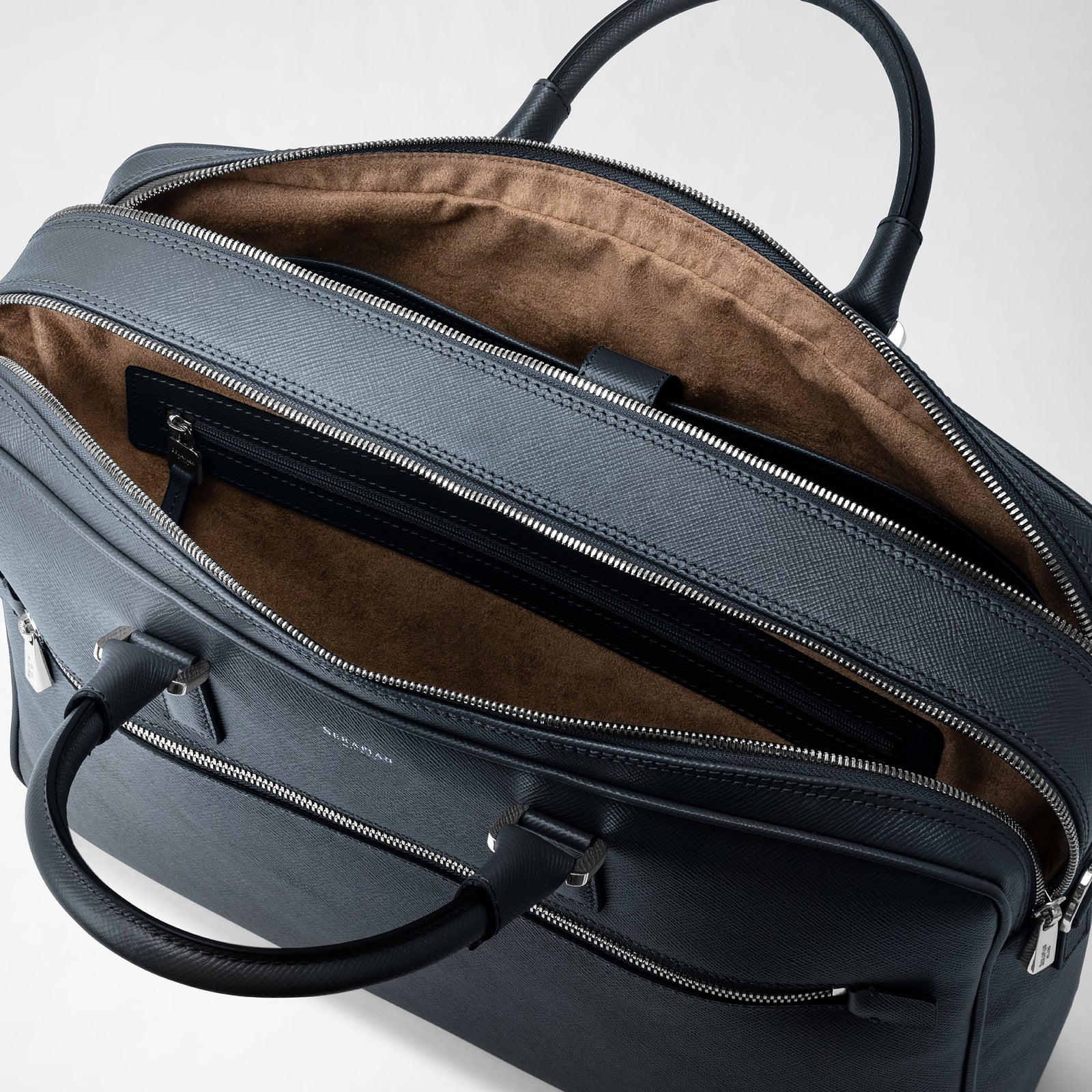 EVOLUZIONEレザー ダブルガゼットブリーフケース