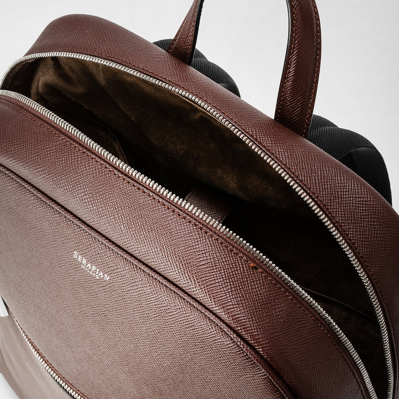 Backpack in evoluzione leather - burgundy