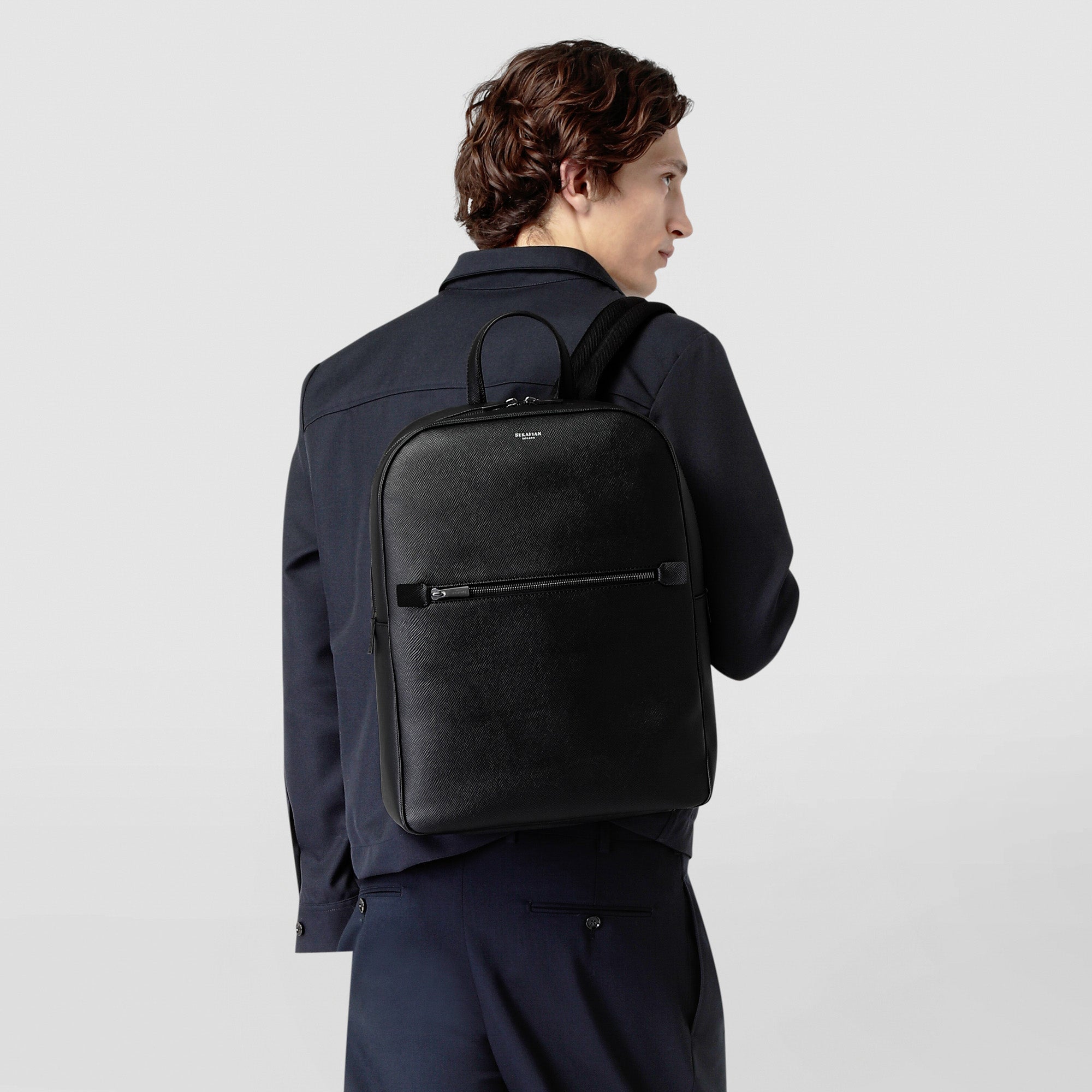 Serapian Backpack In Evoluzione Leather, Man
