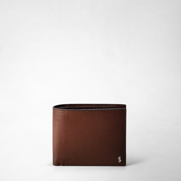 8-card billfold wallet in evoluzione leather - burgundy