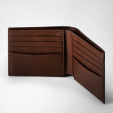 8-card billfold wallet in evoluzione leather - burgundy