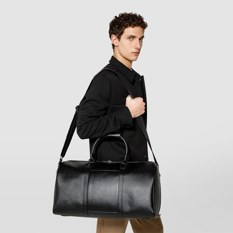 Holdall in evoluzione leather - eclipse black