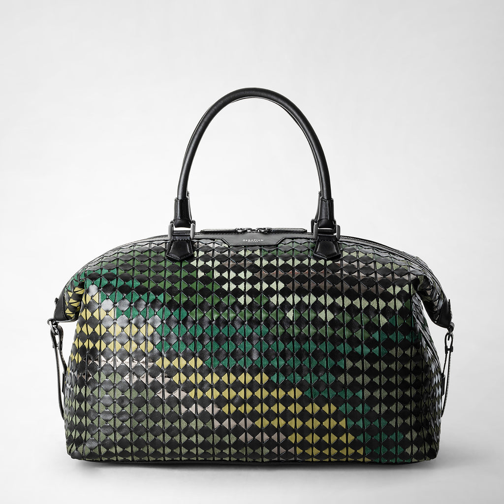 【SERAPIAN】MOSAICO MESTIERI D'ARTE製スモールSECRETトート Small secret tote bag in mosaico black