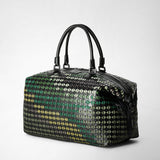 Travel bag in mosaico mestieri d'arte - winter garden green