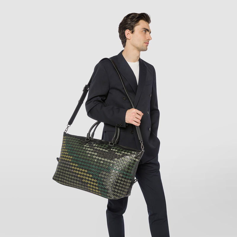 Travel bag in mosaico mestieri d'arte - winter garden green
