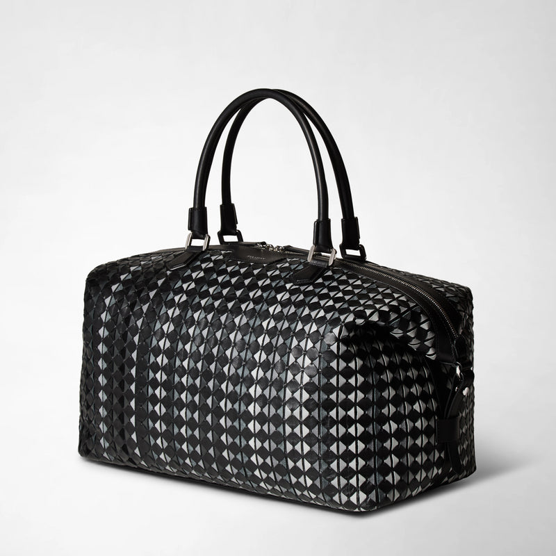 Travel bag in mosaico mestieri d'arte - black/grey