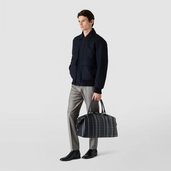 Travel bag in mosaico mestieri d'arte - black/grey