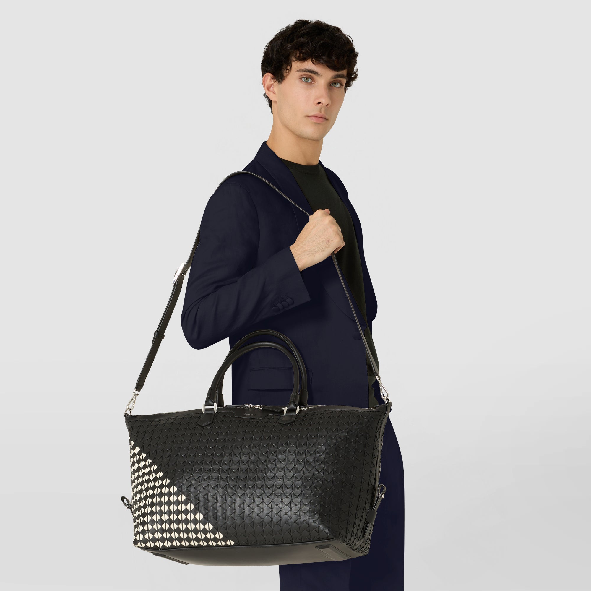 【SERAPIAN】MOSAICO MESTIERI D'ARTE製スモールSECRETトート Handmade leather bags - Artisanal craftsmanship - Serapian