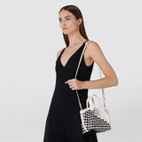 Mini secret bag in mosaico mestieri d'arte - black/off-white