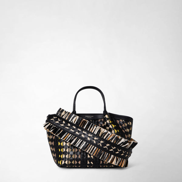 Mini designer bag in Mosaico Mestieri d'arte black Mini designer bag in Mosaico Mestieri d'arte black