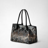 Mosaico mestieri d'arte製スモールsecretトートバッグ - riflessi black