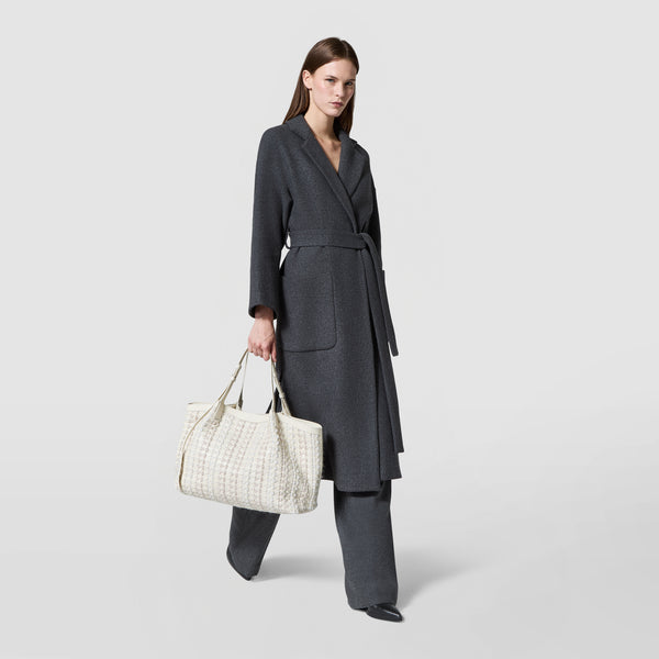 Secret tote bag in mosaico mestieri d'arte - off-white