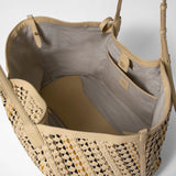 Maxi secret tote bag in mosaico mestieri d’arte - sand