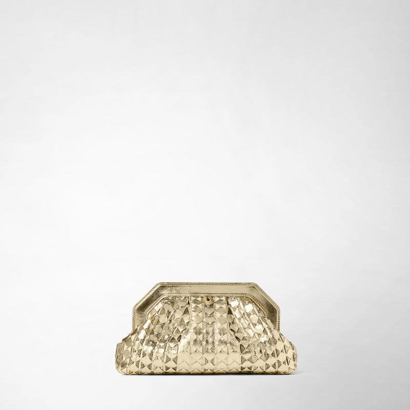 Secret clutch bag in mosaico mestieri d'arte - light gold