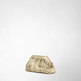Secret clutch bag in mosaico mestieri d'arte - light gold
