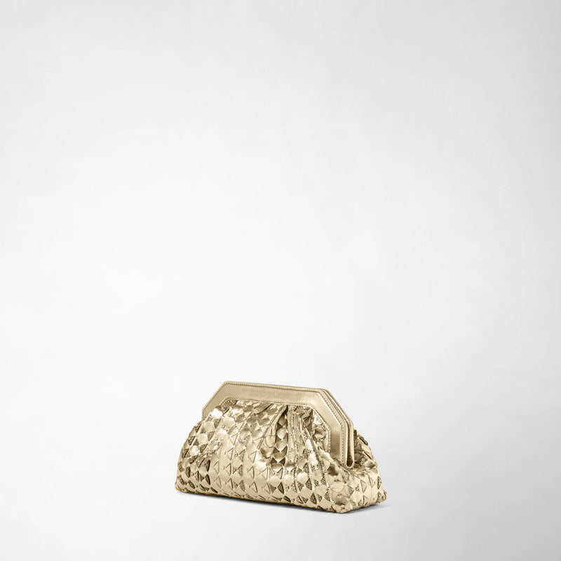 Secret clutch bag in mosaico mestieri d'arte - light gold