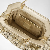 Secret clutch bag in mosaico mestieri d'arte - light gold