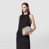 Secret clutch bag in mosaico mestieri d'arte - light gold