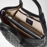 Mini secret bag in mosaico microchain - black