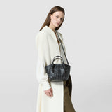 Mini secret bag in mosaico microchain - black