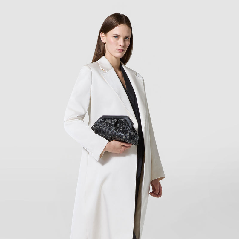 Clutch secret aus mosaico mit zierketten - black