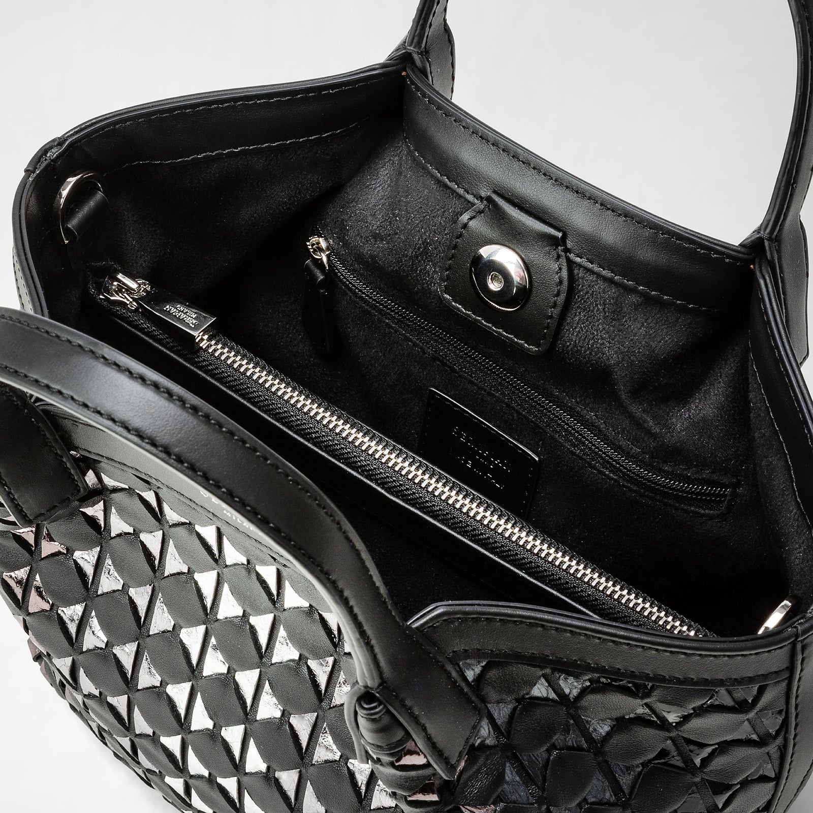 MINI SECRET BAG IN MOSAICO AND ELAPHE