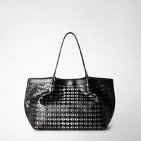 SAC CABAS SECRET SMALL EN MOSAICO ET ELAPHE Flare