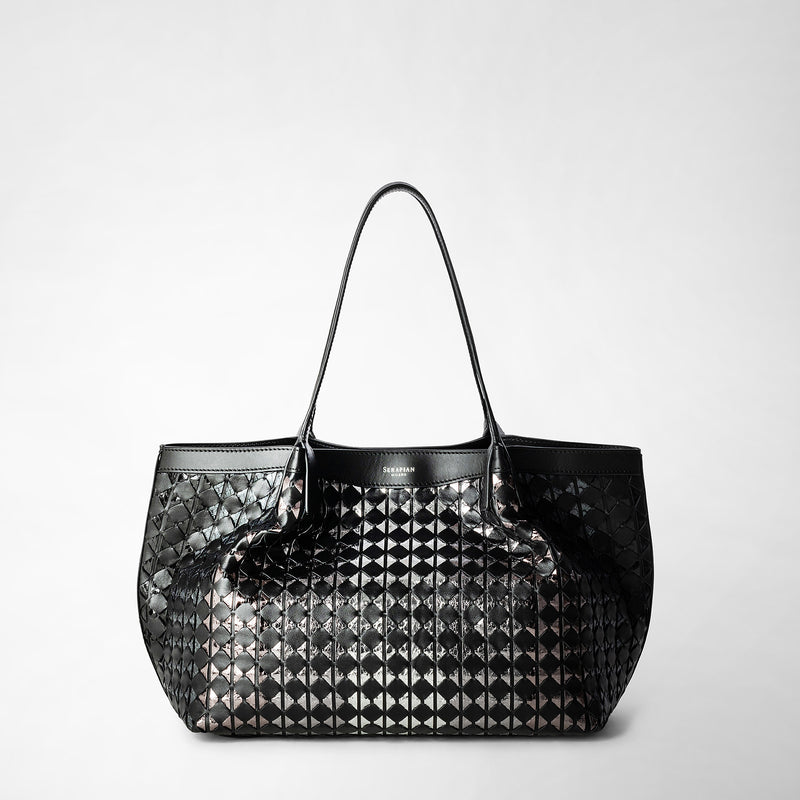 Sac cabas secret small en mosaico et elaphe - flare
