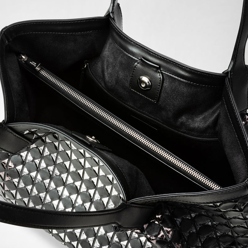 Sac cabas secret small en mosaico et elaphe - flare