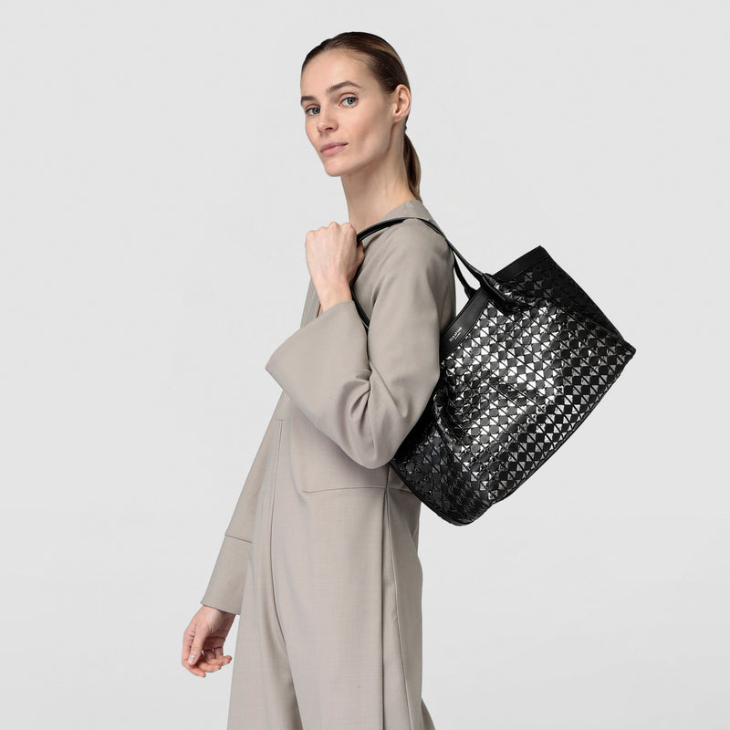 Sac cabas secret small en mosaico et elaphe - flare