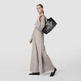 Sac cabas secret small en mosaico et elaphe - flare